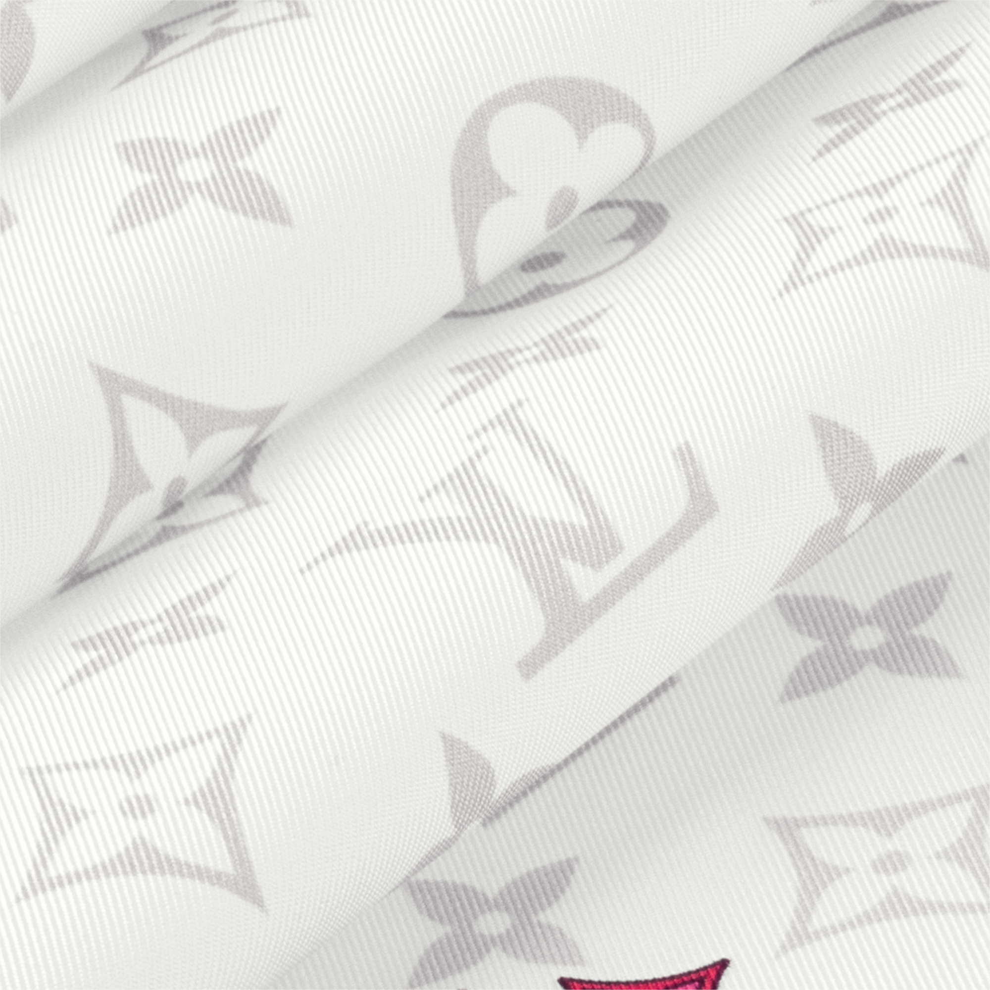 LV x TM Carré Flowers 90 cm com Monogram Superflat S00